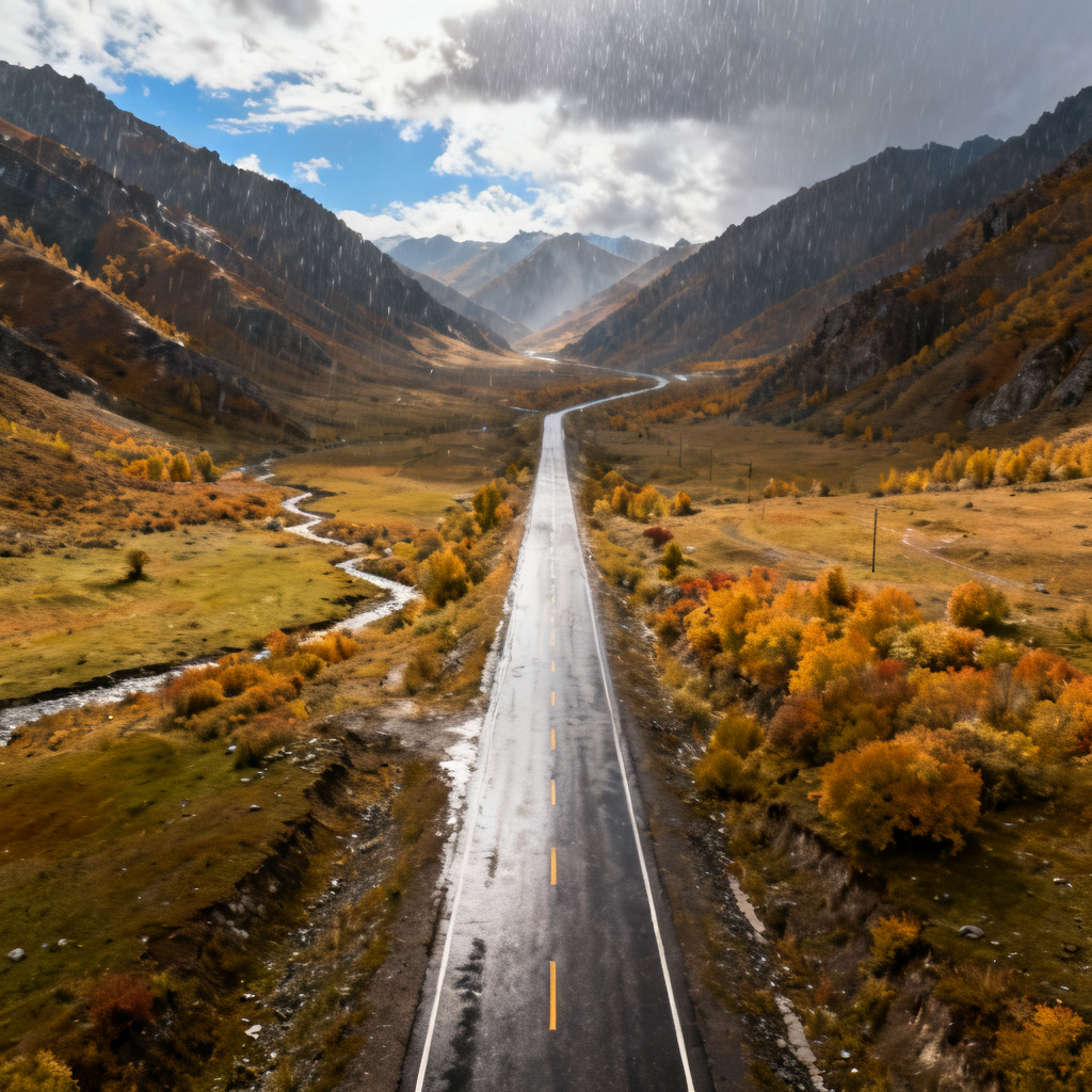 达野在独库公路拍摄的风景照片